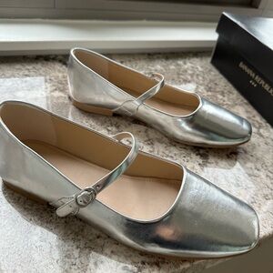 Banana Republic Silver Ballet Flats (9)